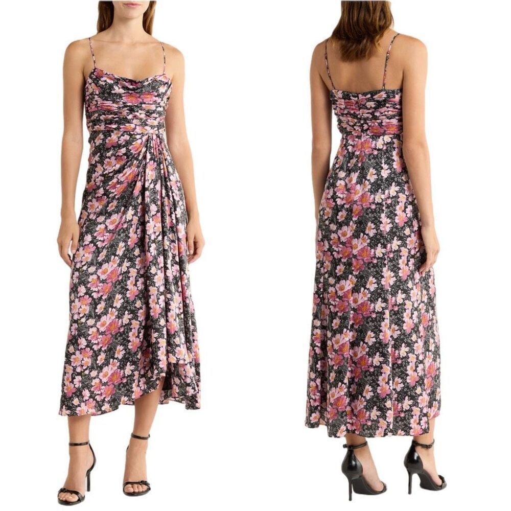 NWT Cinq À Sept Kasia Floral Print midi dress Size 8